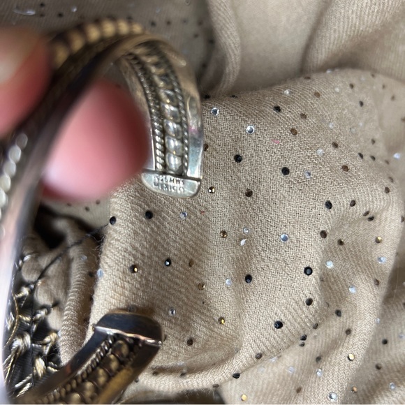 mark wasserman samara vintage sterling silver Bracelet cuff stamp MWS 925 Mexico - Picture 6 of 12